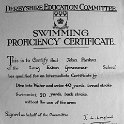 Swimming Certificate 1950